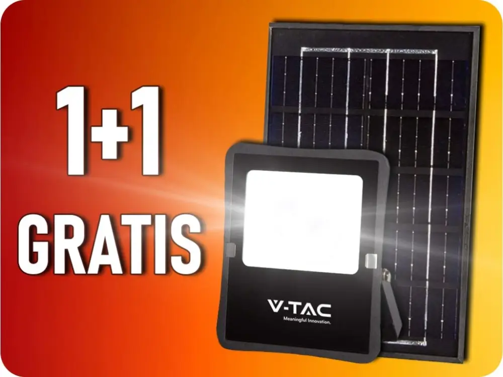 Azonnali szállítás LED napelemes reflektor 2,3W napelemmel 6W, 400lm, 100°, 1+1 gratis!