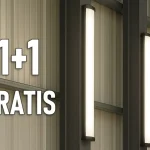 LED lineáris Highbay 100W, 8700lm, fekete, 1+1 gratis! Kiárusítás