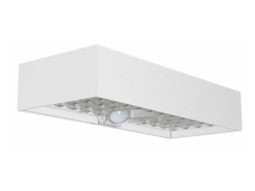 Szuper ajánlat LED napelemes fali lámpa érzékelővel 6W, 900lm, 3000mAh, 4000K, fehér, IP65