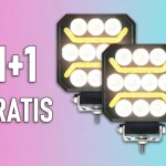 LED munkalámpa 15W, 1500lm + narancssárga LED szalag, 12/24V, IP67, 1+1 gratis! [L0185] Bestseller