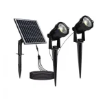 Szuper ajánlat LED NAPELEMES DUGASZOLHATÓ LÁMPATEST 2X1.2W, 2X90LM, IP65, FEKETE, 3000K