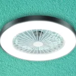Szuper akció 22W mennyezeti ventilátor LED lámpával 36W, távirányítóval, CCT, 6 sebesség, fekete [FANOKBL10G]