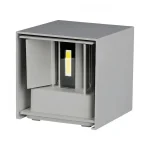 Árcsökkenés LED Fali lámpa 5W, 700lm, négyzet, IP65, szürke