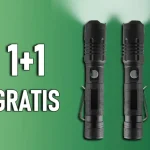 Újratölthető LED zseblámpa 10W, 1000lm, IP54, 2000mAh, 1+1 gratis! Biztonságos fizetés