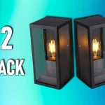 Ajánlat LED fali lámpa 1xE27, fekete, IP44/2-PACK!