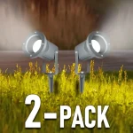 Árengedmény KERTI LÁMPA, GU10 FOGLALAT, FEKETE/2-PACK!