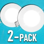 Korlátozott ajánlat LED beépített panel tápegységgel, 3W, 130lm, kerek/2-PACK!