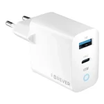 Szezonális akció FOREVER TÖLTŐ ADAPTER GAN, PD, QC TÖLTŐ, 1X USB-C, 1X USB, 65W, FEHÉR [GSM171397]