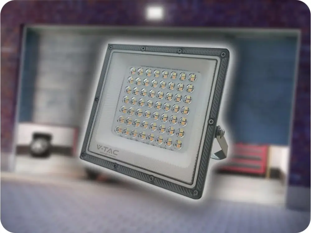 LED REFLEKTOR 50W, 5000lm, IP65, CCT, SZÍVVÁLTÁS 3000K/4000K/6500K, SZÜRKE Korlátozott ajánlat