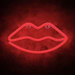 Biztonságos fizetés Forever Light Neon LED dekoráció - piros ajkak, 3xAA/USB [RTV100207]