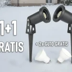 Prémium Kerti süllyesztett lámpa GU10-hez, alumínium, IP65, 1+1 gratis + 2x GU10 izzó gratis!