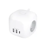 CUBE HOSSZABBÍTÓ KÁBEL, 3 ALJZAT 230V + USB A+C, KAPCSOLÓ, KÁBEL 2M [PP145C] Biztonságos fizetés