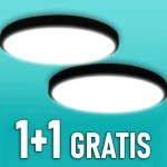 Szuper ajánlat LED LÁMPA 18W, 1830LM, KEREK, FEKETE KERET, SAMSUNG CHIP, 1+1 gratis!