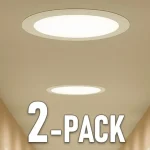Újdonság LED beépített panel tápegységgel, 6W, 490lm, kerek/2-PACK!