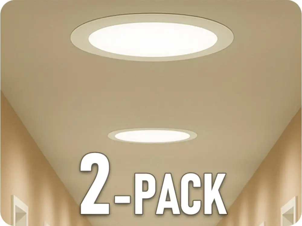 Újdonság LED beépített panel tápegységgel, 6W, 490lm, kerek/2-PACK!