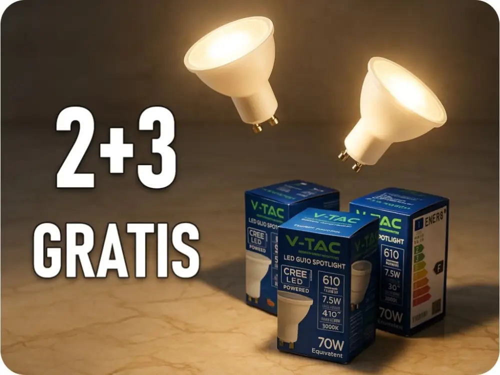 LED izzó GU10 7.5W, 610lm, 110°, CREE CHIP, 2+3 gratis! Különleges ajánlat