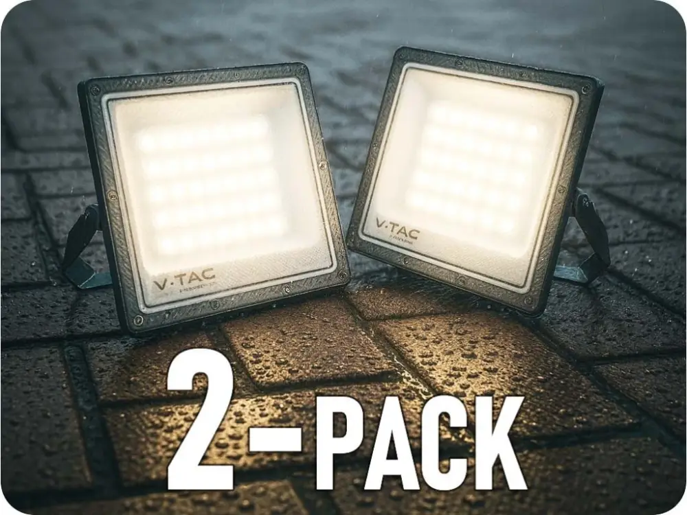 Gyors szállítás LED REFLEKTOR 30W, 2350LM, IP65, CCT, SZÍVVÁLTÁS 3000K/4000K/6500K, SZÜRKE/2-PACK!