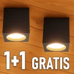 Legjobb ár LED felületre szerelhető lámpatest CHLOE 7W, 560lm, CCT, négyzet alakú, fekete, 1+1 gratis! [SLI043035CCT_PW]