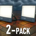 Csak ma LED reflektor 200W, 22960lm, CREE CHIP, fekete/2-PACK!