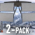 LED reflektor 500W, 67500lm, IP65, fekete, CREE CHIP/2-PACK! Olcsó
