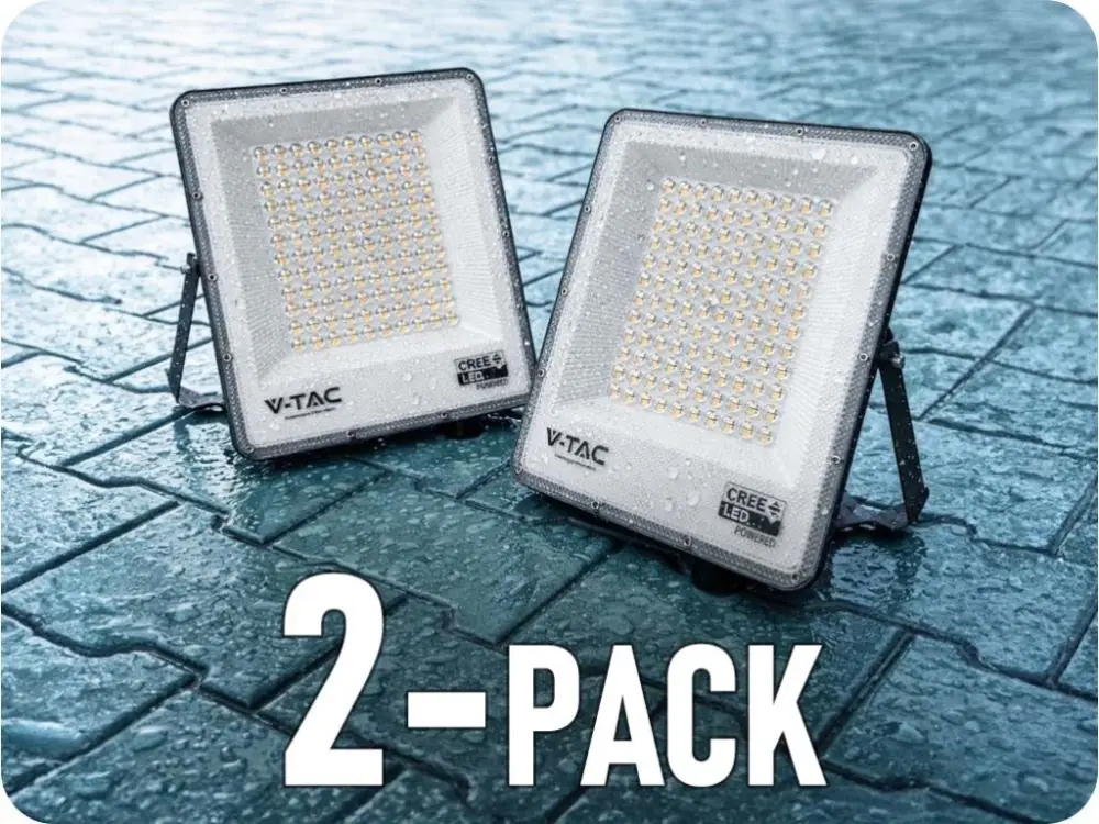 Ajánlat LED reflektor 100W, 8150lm, CCT színváltás, CREE CHIP, SZÜRKE/2-PACK!