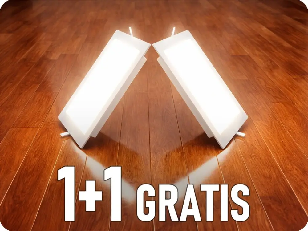 LED beépített panel tápforrással 3W, 330lm, Háttérvilágítású, négyzet alakú, 1+1 gratis! Árengedmény