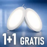 Biztonságos vásárlás Beépíthető LED-panel tápegységgel, 6W, 630lm, CCT, Backlit, kerek, 1+1 gratis!