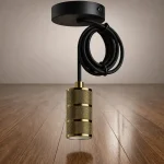LED függeszték 1xE27 foglalathoz, 2m, sárga réz [SZ61105] Biztonságos fizetés