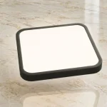 Outlet LED lámpa 24W, 2500lm, négyzet alakú, fekete keret