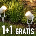 GU10-es kerti süllyesztett lámpa, alumínium, fehér, 1+1 gratis! Szezonális akció