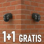 Infravörös mozgásérzékelő falra szereléshez, mozgó fejjel, fekete, 1+1 gratis! Ne maradj le