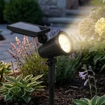Vedd meg most LED napelemes süllyesztett lámpa 2W, 180lm, 50°, fekete