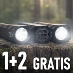 Taktikai LED zseblámpa 6W+3W, 200lm+150lm, USB töltés, 5 üzemmód, 1+2 gratis! [LA0210] Legjobb ár