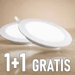 Csak ma Beépíthető LED-panel 18 W-os tápegységgel, 1850 lm, Backlit, kerek, SAMSUNG CHIP, 1+1 gratis!