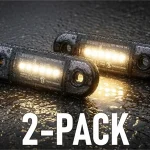 LED-es oldalsó helyzetjelző lámpa FEHÉR 1W, 12/24V, IP67/2-PACK! [L1320] Outlet