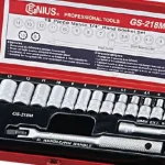 crowafej készlet, 6 és 8-szögű, metrikus, 1/4", 18 darabos Gyors szállítás