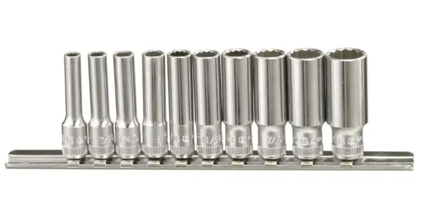 Végkiárusítás crowafej készlet, colos, hosszú, 1/4", 10 darabos
