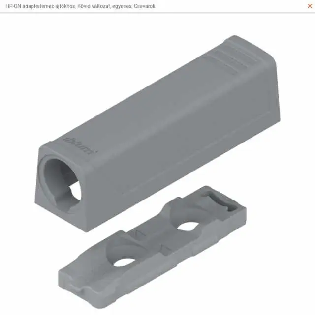 BLUM Tip-On Adapter 956.1201 / ajtókhoz, egyenes / R7036 platinaszürke Gyors szállítás