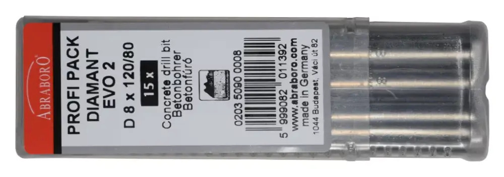 BETONFÚRÓ DIAMANT EVO PP D 6 MM 25X - ABRABORO Legjobb ár