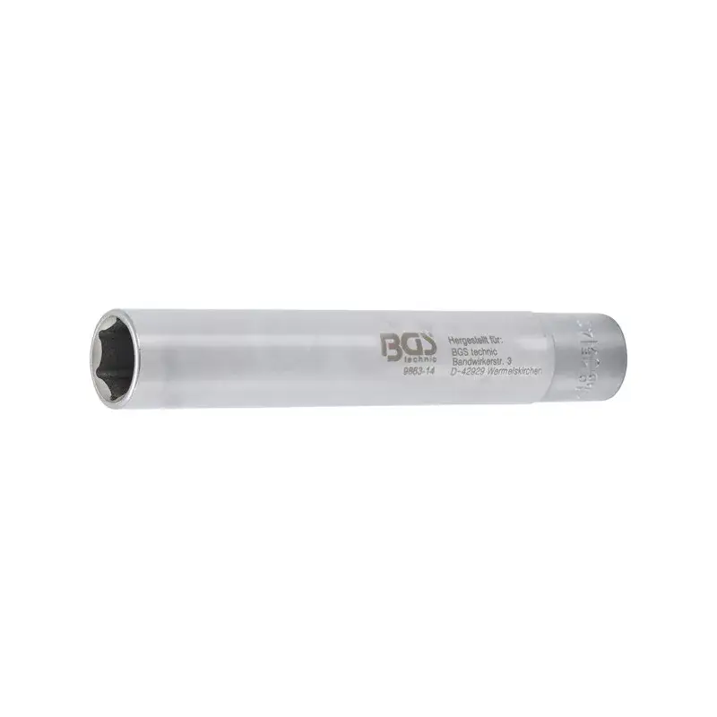 Expressz kézbesítés Extra hosszú dugókulcs hatlapú 3/8" 14mm - BGS