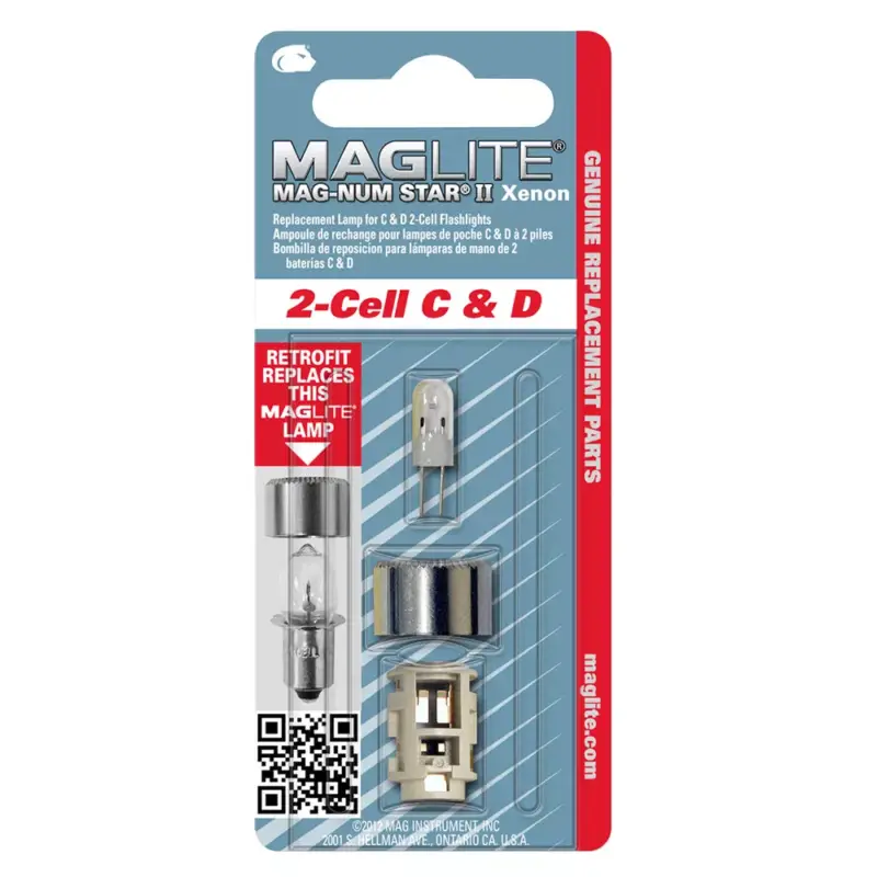 Kedvezményes ár LMXA201 Maglite Xenon Magnum Star II pótizzó 2 C/D lámpákhoz (1db)