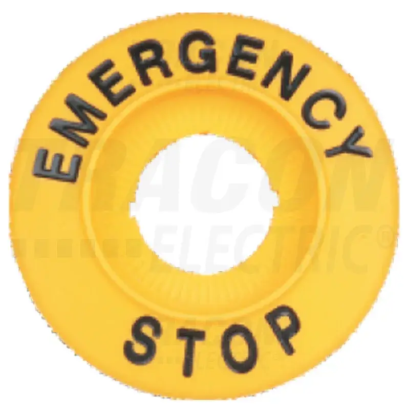 Expressz kézbesítés EMERGENCY STOP lap, magasított