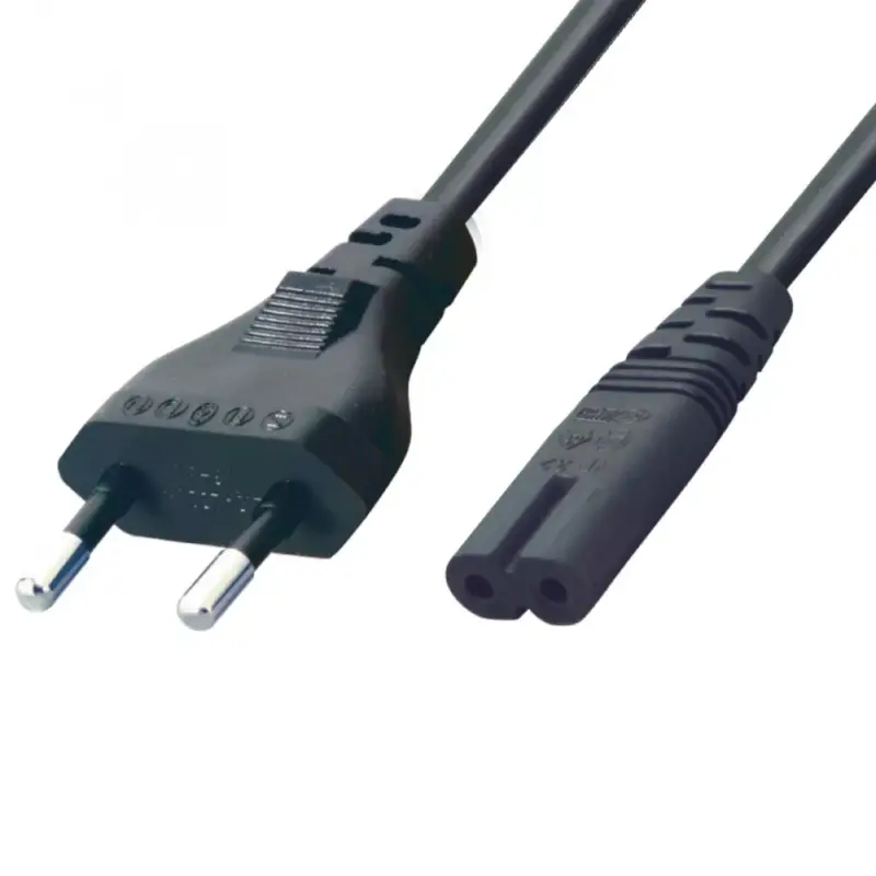 Szuper ajánlat Home N 1/VDE hálózati csatlakozókábel, 1,5 m, H03VVH2-F 2x0,75 mm2, max.500 W, fekete