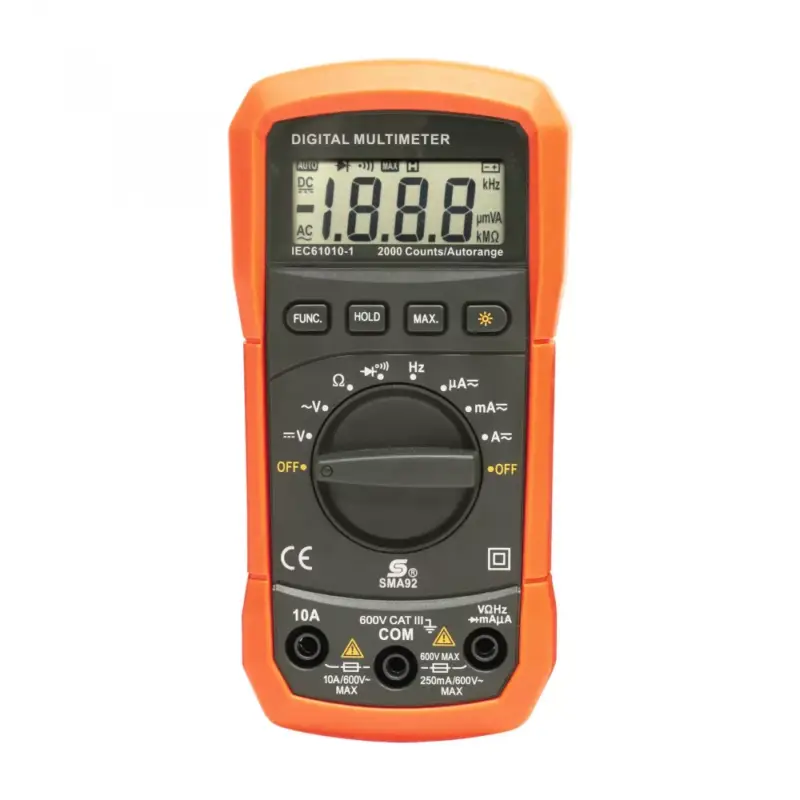 Kiárusítás Home SMA 92 digitális multiméter, egyenfeszültség, váltófeszültség, egyenáram, váltóáram, ellenállás, frekvencia mérése, automatikus méréshatárváltás