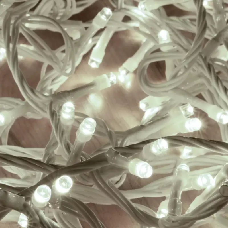 Bestseller Home DLI 200/WH LED-es fényfüzér, 10 m / 200 db hidegfehér LED, állófényű, fehér vezeték, sorolható, kül- és beltéri kivitel