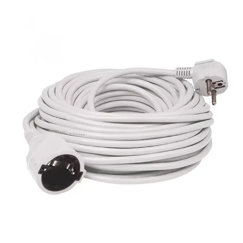 Biztonságos vásárlás Home NV 2-3/WH/1,5 hosszabító, 3 m, H05VV-F 3G1,5 mm2 kábel, IP 20 kivitel, 250V~/16A/3680W, pipa alakú dugó és egyenes lengő aljzat, fehér színű