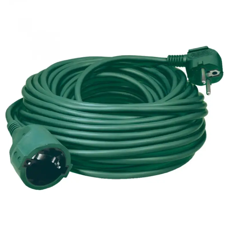 Home NV 2-5/GR/1,5 hosszabbító, 5 m, H05VV-F 3G1,5 mm2 kábel, IP 20 kivitel, 250V~/16A/3680W, pipa alakú dugó és egyenes lengő aljzat, zöld színű Akció