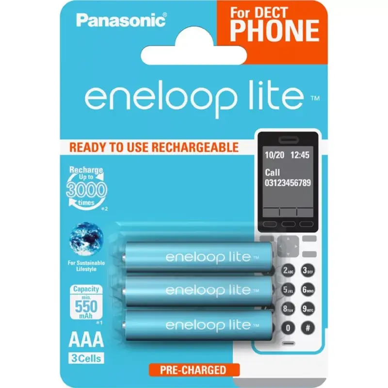 Olcsóbb eneloop lite BK-4LCCE/3DE AAA/mikro 550mAh Ni-MH akkumulátor 3 db/csomag