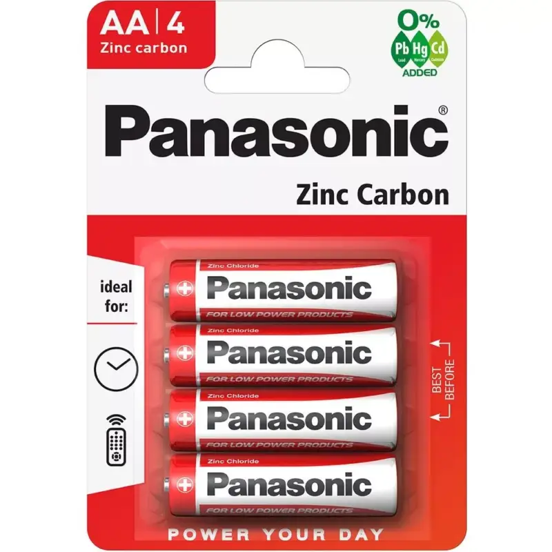 Panasonic RedZinc R6RZ/4BP AA/ceruza cink-mangán tartós elem 4 db/csomag Expressz szállítás