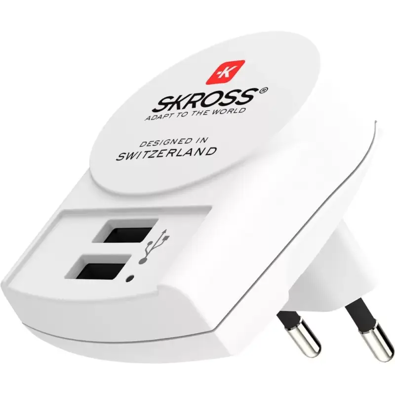 Csak ma SKROSS USB töltő (2 x USB-A, 2x1,2A / 2,4A)